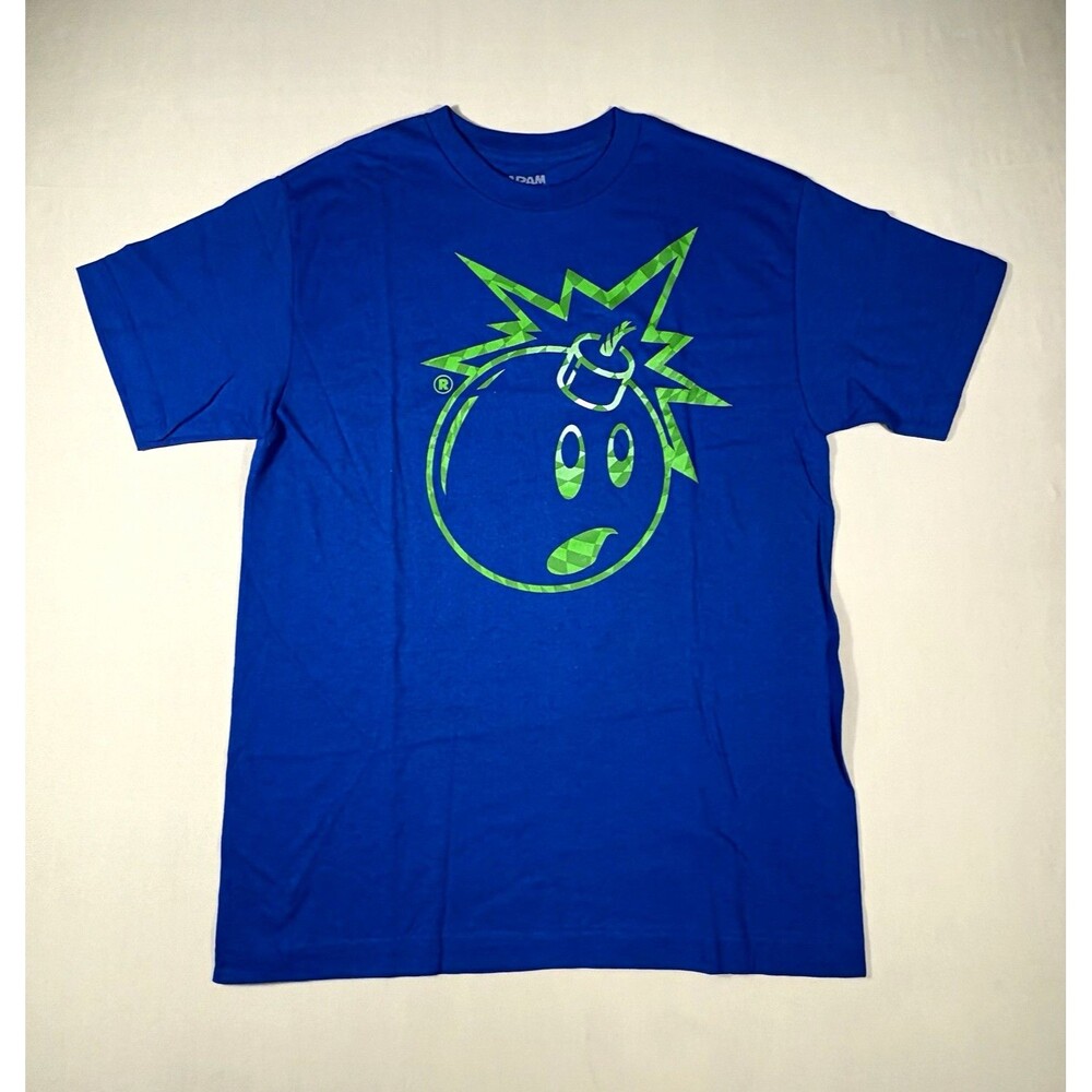 The Hundreds Adam Bomb Tee Mens M Blue Green Geometric Graphic NWOT